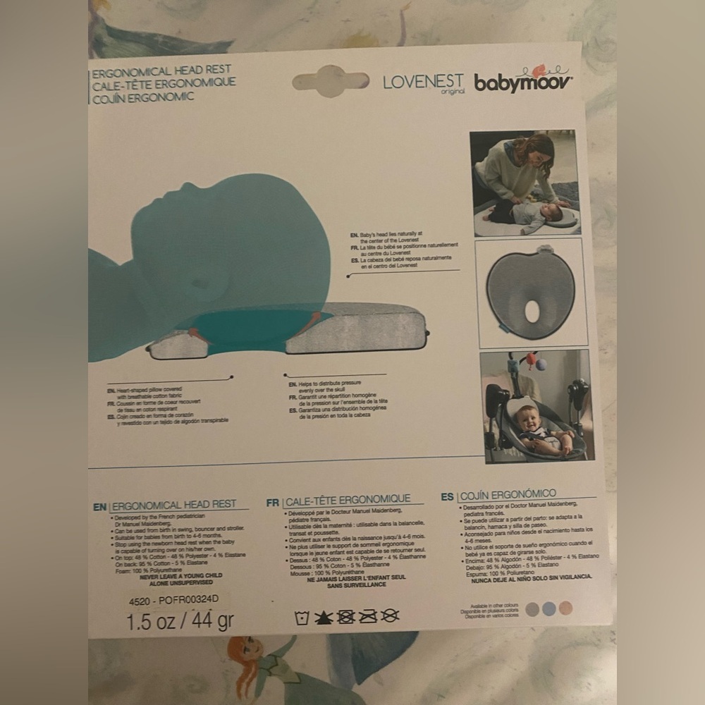 Babymoov Lovenest Baby Head Support Pillow - Gray - Picture 9 of 9